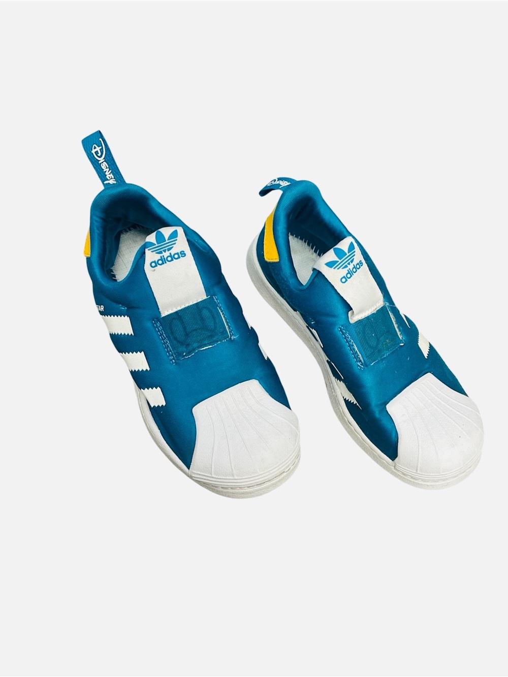 adidas Kids Teal Blue Slip-On Sneakers with White Shell Toe